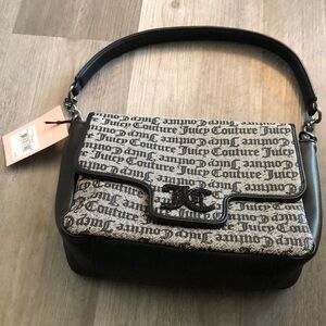 Juicy Couture Brighter Than a Diamond Shoulder Bag Color Black Beige NWT